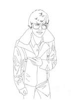 coloriage justin bieber avec des lunettes